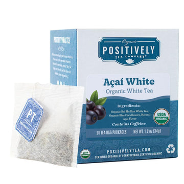 Organic Positively Tea Company, Aa   White Tea Bags, 20 Count