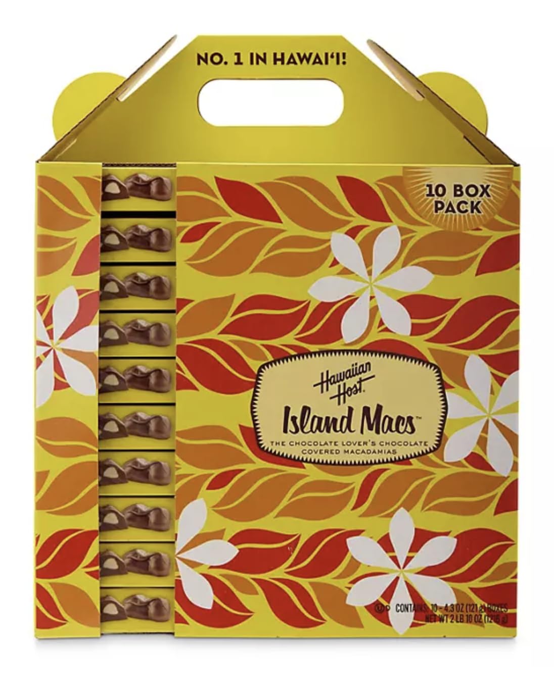 Hawaiian Host Island Macs Milk Chocolate Covered Macadamia Nuts, 5 oz Boxes, 12 Count