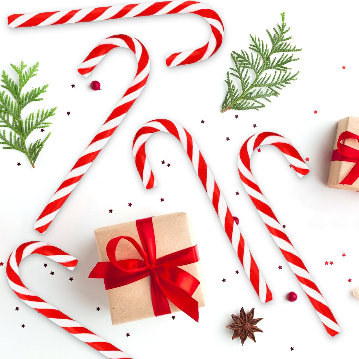 Yumzo Christmas Candy Canes - Classic Red and White Peppermint Flavor - 36 Pack Individually Wrapped for Holiday Gift Giving