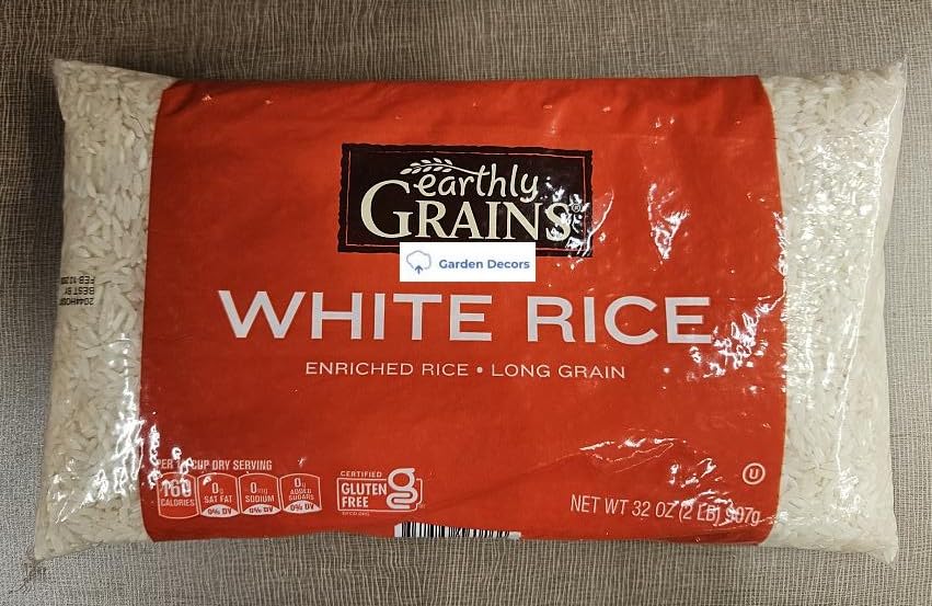 Generic Earthly Grains Enriched, Long Grain White Rice Gluten Free 32oz 907g (Single Bag)