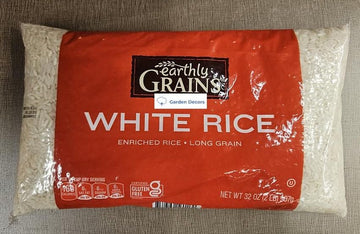 Generic Earthly Grains Enriched, Long Grain White Rice Gluten Free 32oz 907g (Single Bag)