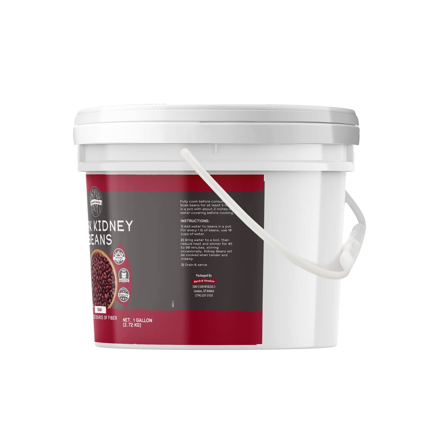 Birch & Meadow 1 Gallon Of Dark Kidney Beans, Soups, Stews, Salads