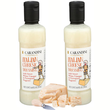Carandini Italian Cheese Dressing with Sweet White Vinegar & Parmigiano Reggiano DOP - Gourmet, Gluten-Free, Light & Creamy, Swe