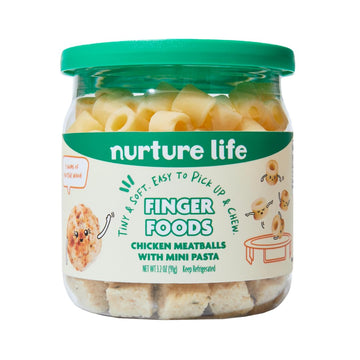 Nurture Life Finger Foods, Chicken Meatballs With Mini Pasta, Freshly Made Baby & Toddler Meals, Stage 3 Finger Foods For Self-F
