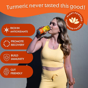 Golden Tiger Sparkling Turmeric Lemonade, Lemon Lime (12-Pack) Sparkling Wellness Drink Infused With Bioactive Curcumin & Organi