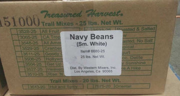 Dried Navy Small White Beans - 25 Lb.