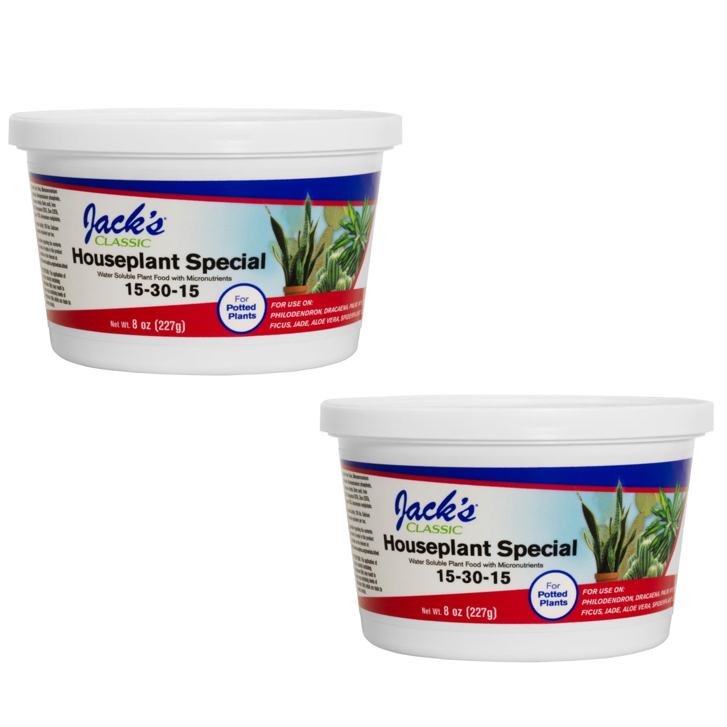 J R Peters Inc Jacks 51508 classic 15-30-15 Houseplant Special Fertilizer 8-Ounce (Pack of 2)