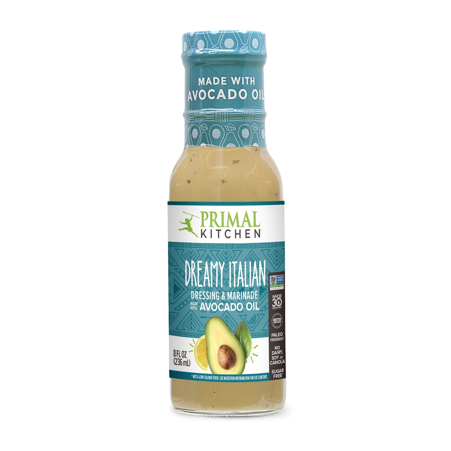 Primal Kitchen Italian Salad Dressing & Marinade, Avocado Oil, Whole30 Approved, 8 Fl Oz