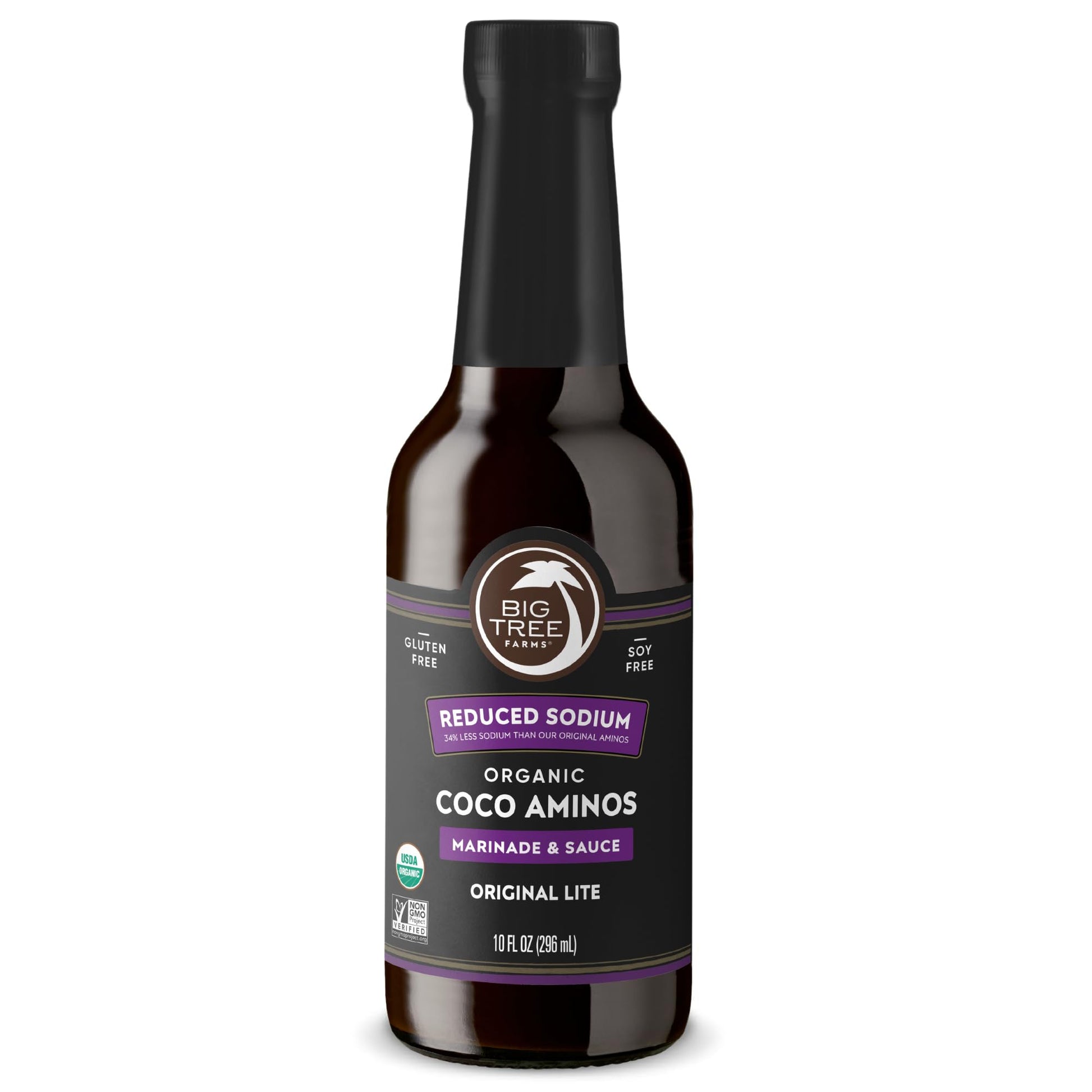 Big Tree Farms Organic Coco Aminos - Soy-Free Sauce, Low Sodium, Gluten Free, 10 Fl Oz