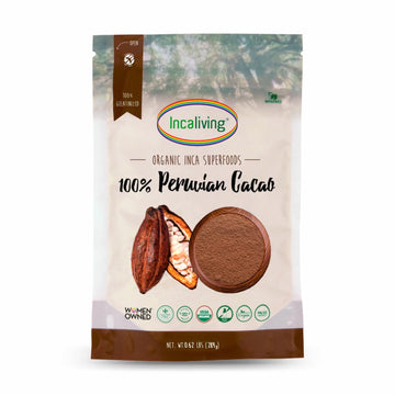 Peruvian Raw Cacao Powder by Incaliving | 100% USDA Organic vegan Inca Superfood