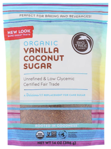 Big Tree Farms, Organic Coconut Sugar, Vanilla, 14 oz (397 g) - 2PC