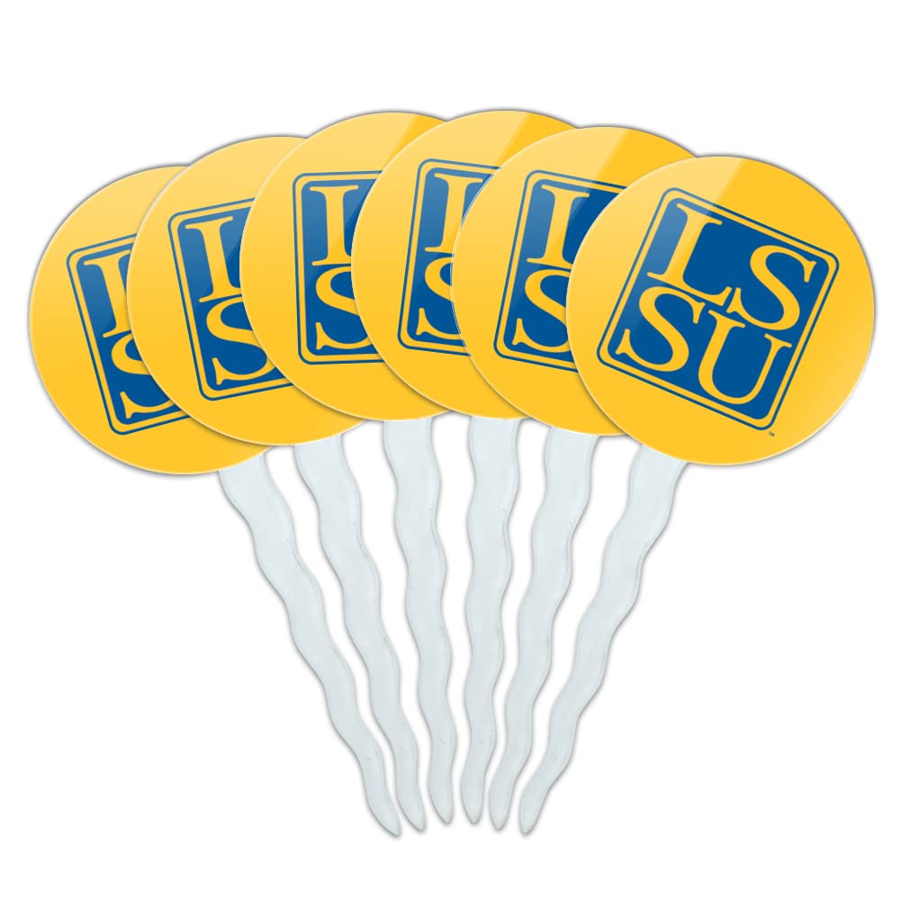 Lake Superior State Secondary Cupcake Picks Toppers Decoration Set of 6