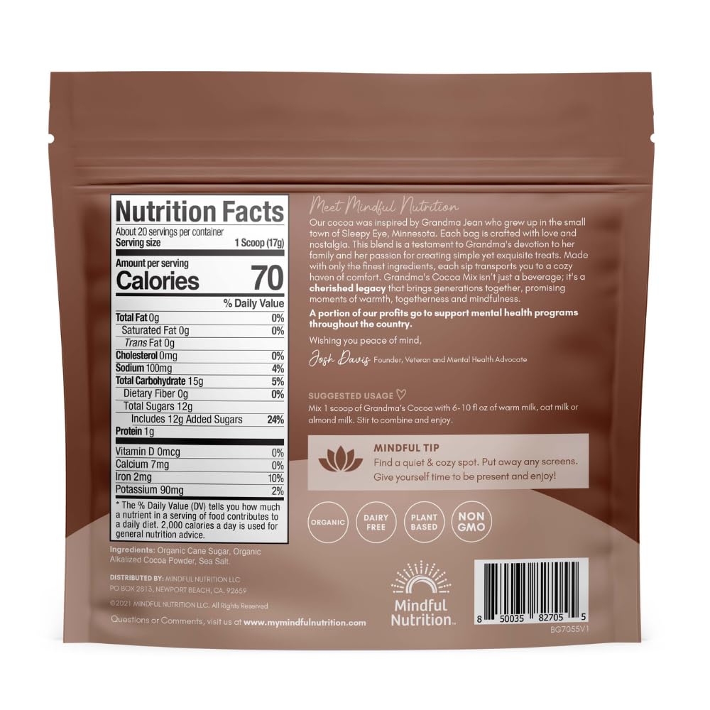 Mindful Nutrition Organic Hot Chocolate Mix - 12 Ounce Pack