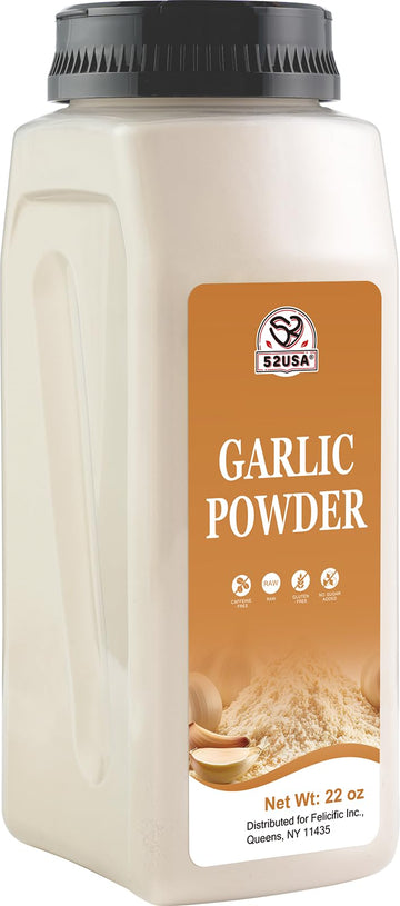 52USA Garlic Powder 22 oz (1.54Lb)  Fine Garlic Powder Seasoning for Cooking  Grilled Meats  Salads  Flavor Vegetables and Dressings  Gluten Free