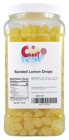 Sarah s Candy Factory Sanded Lemon Drops Old Fashioned Hard Candy (Gluten Free) in Jar, 6 Lbs