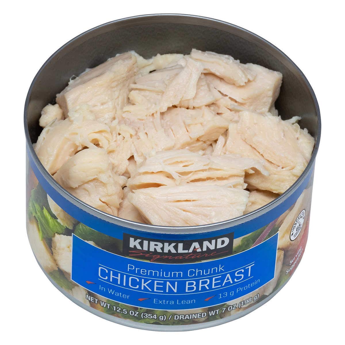 Kirkland Chicken Breast In Water 12.5 Oz. Cans - 6 Count - Premium Chunk - Great For Chicken Salad, Quesadillas, Soups, And Cass
