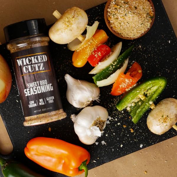 Wicked Cutz BBQ Grill Seasoning Set, Low Sodium & Gluten Free, 5 Ounce (Pack of 2)