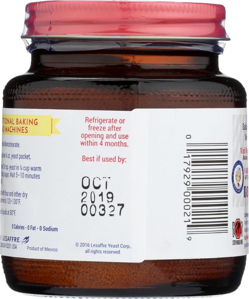 Red Star Active Dry Yeast 4-Ounce Jars (Pack of 3)