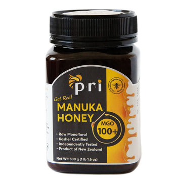 Pri Manuka Honey, Mgo 100+ New Zealand Raw Monofloral Manuka Honey, 500G