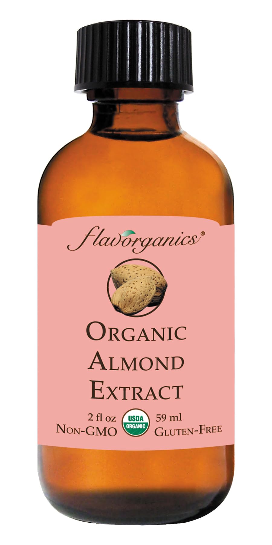 Flavorganics Organic Almond Extract, 2 ounce (2 pack)