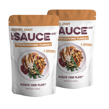 Le Sauce & Co. Thanksgiving Turkey Gourmet Gravy 2-Pack, Gluten Free, 4-Serving Size