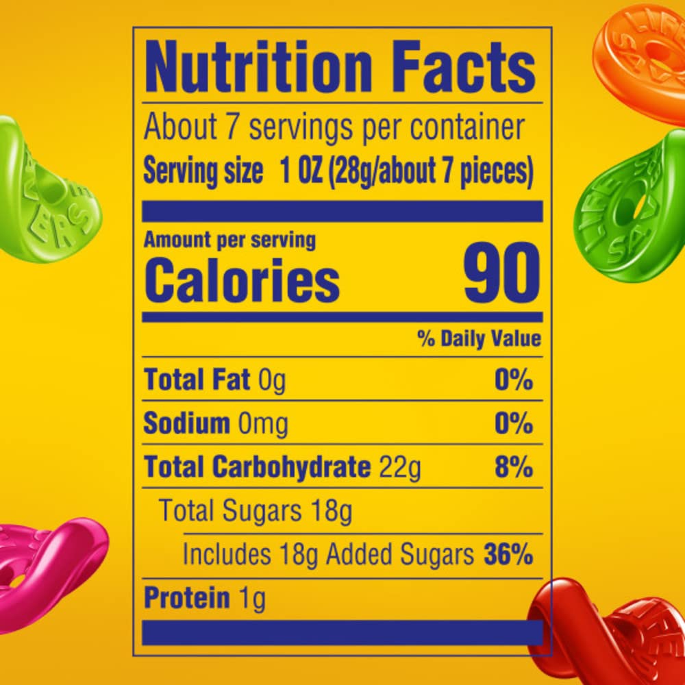 LIFE SAVERS 5 Flavors Gummies Candy Bag, Gummy Candy for Goodie Bags, Road Trips, Treats, 7 oz (Pack of 12)