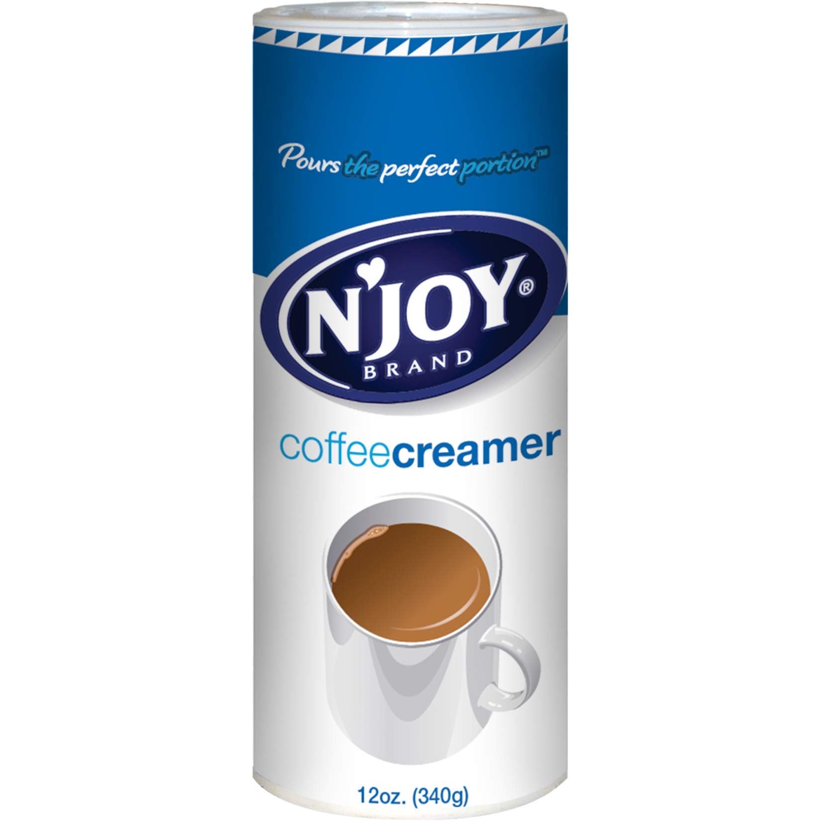 NJoy Non Dairy Coffee Creamer, 12 Ounce (Pack of 6), Cream, Model 94150