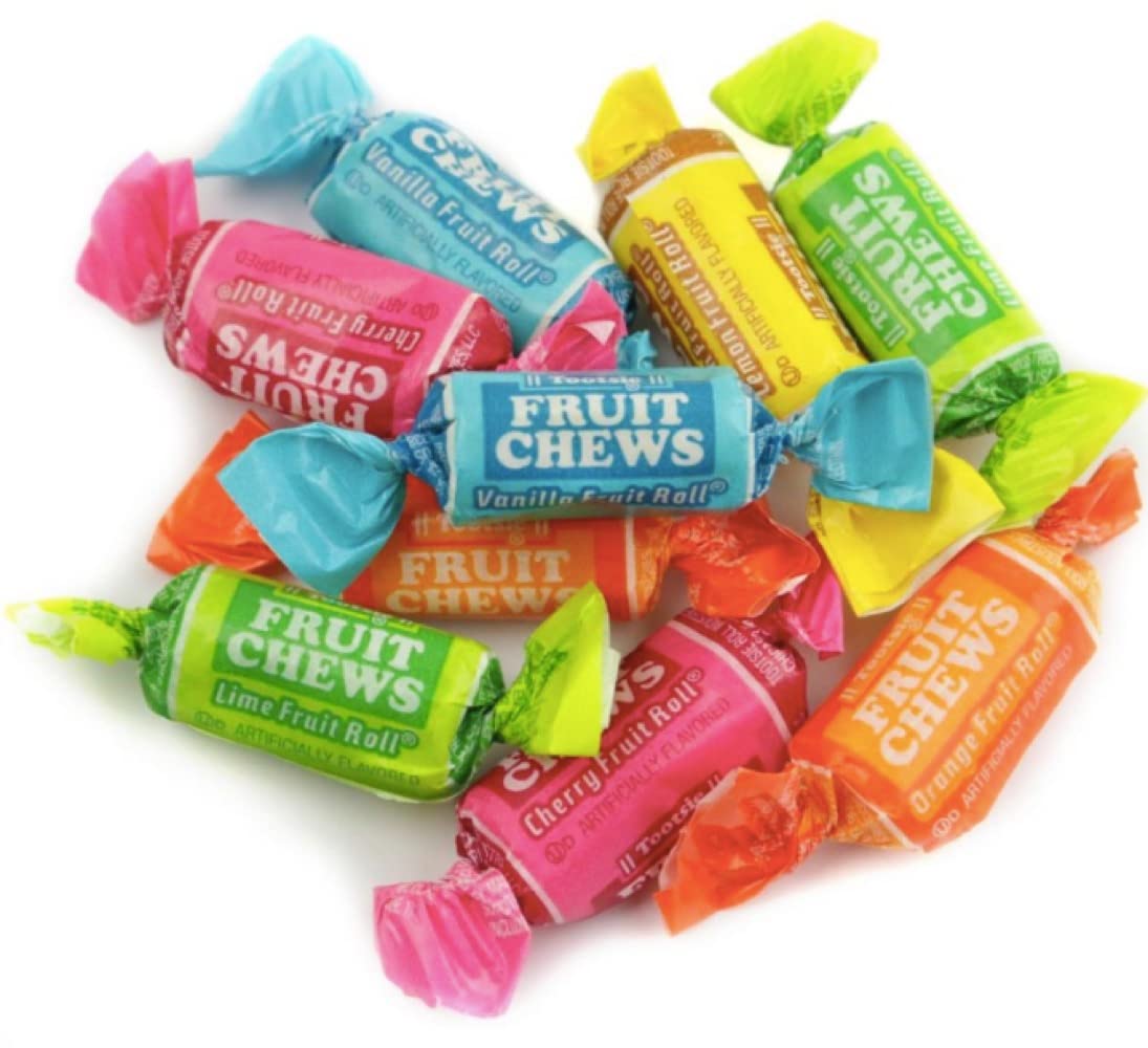 Tootsie Roll Fruit Chews 5-Flavor Individually Wrapped Bulk Multicolored Taffy Candy (2 Pound)