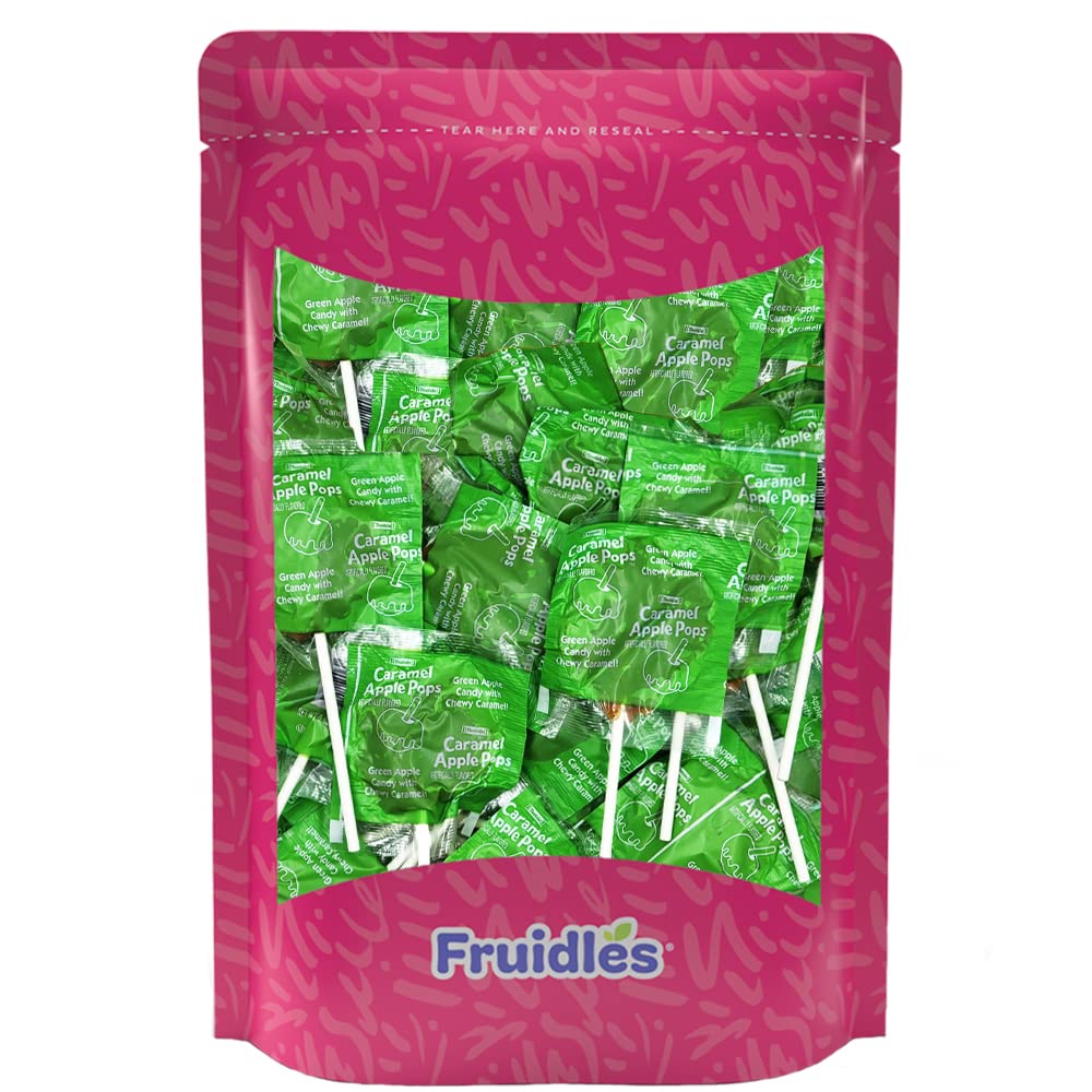 Fruidles Tootsie Caramel Apple Pops Lollipops Suckers, Kosher Certified Dairy, Individually Wrapped (20-Pack)
