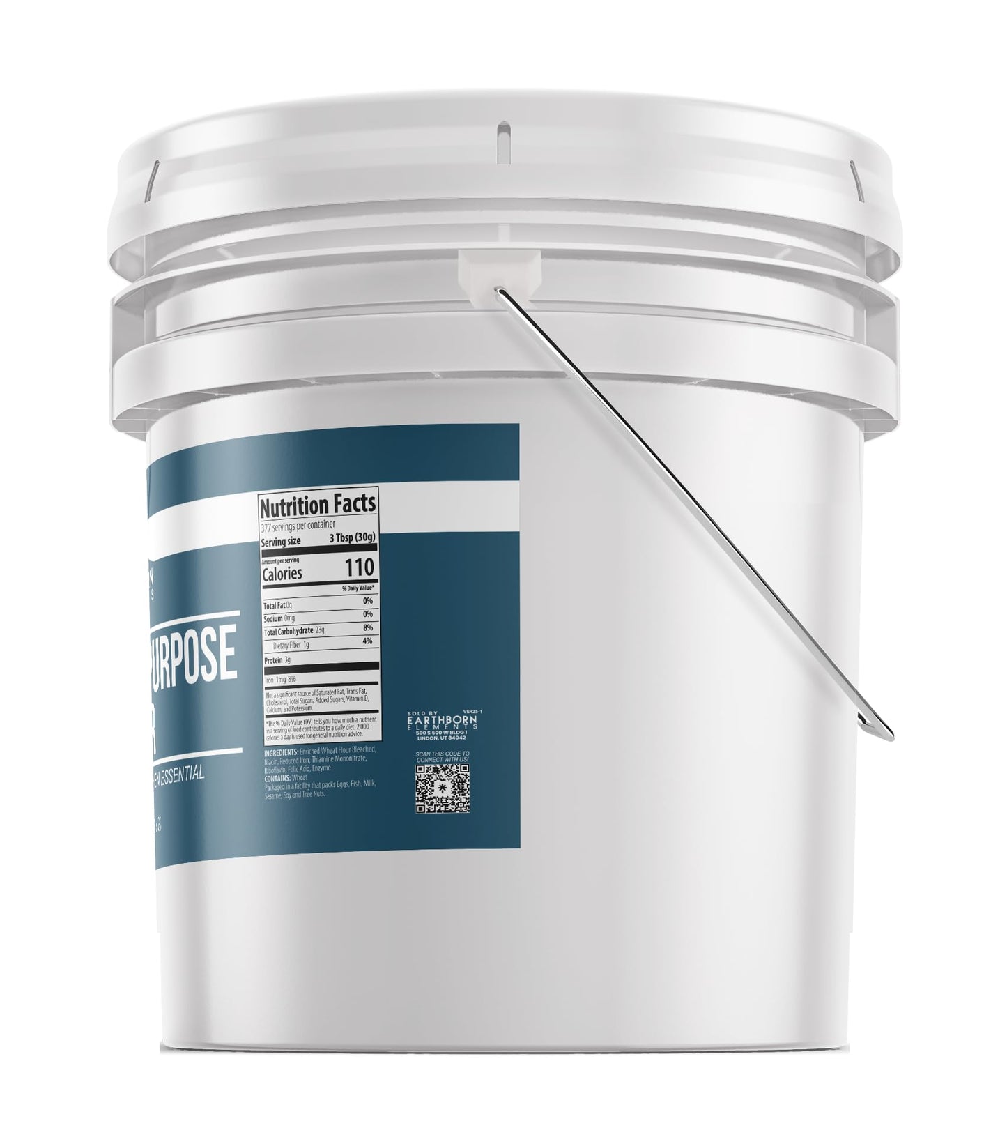 Earthborn Elements All-Purpose Flour, 5 Gallon Bucket, Bulk Size, Kitchen Essential, Baking & Cooking
