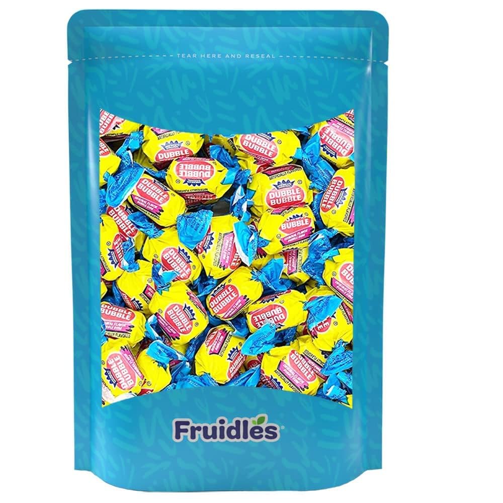 Fruidles Dubble Bubble Chewing Gum Balls Fruit Flavored Original & Mixed Fruit, Candy Buffet Treats, Kosher Certified Parve, Ind
