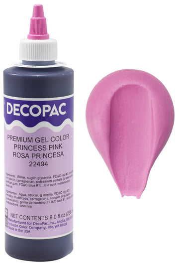 Decopac Premium Gel Food Color, Edible Coloring For Use With Buttercream Or Whipped Icing, Fondant & Piping Gel, Highly Concentrated Gel, 8Oz - Princess Pink
