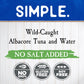 Blue Harbor Fish Co. Wild Albacore Solid White Tuna In Water No Salt Added - 4.6 Oz Can (Pack Of 12)