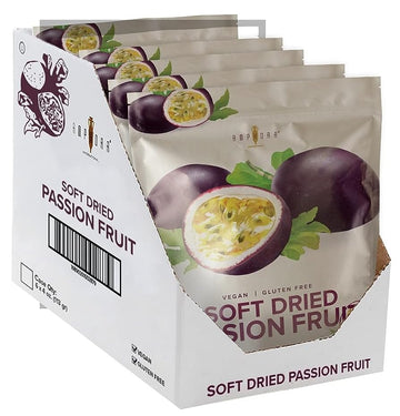 Amphora Soft Dried Passion Fruit Healthy Snack Fruits Vegan Kosher Gluten Free 3.5 Oz Each (Pack Of 6)