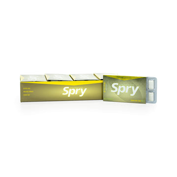 Spry Fresh Natural Xylitol Chewing Gum Dental Defense System Aspartame-Free Sugar Free Gum (Green Tea, 10 Count Blister Cards -