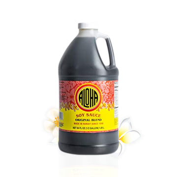 Aloha Shoyu Soy Sauce, Original Blend - Hawaiian Soy Sauce With Smooth, Balanced Flavor - Authentic Soy Sauce For Cooking, Marinades, And Dips - Premium Shoyu Soy Sauce Made In Hawaii - 1/2 Gal