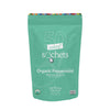 Two Leaves and a Bud Organic Peppermint - 50 Naked Tea Sachets  Naturally Caffeine Free  Whole Leaf Herbal Tea in Eco-Friendly Unwrapped Compostable Sachets  Resealable Bag  50 Count (Pack of 1)