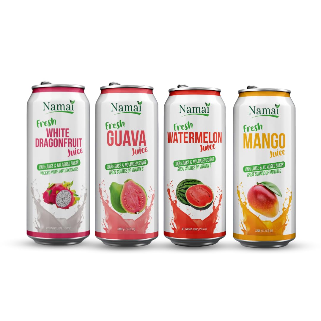Namai 100% All Natural Pure Juice Tropical Pack  No Added Sugar  No Preservatives  Pack of 24