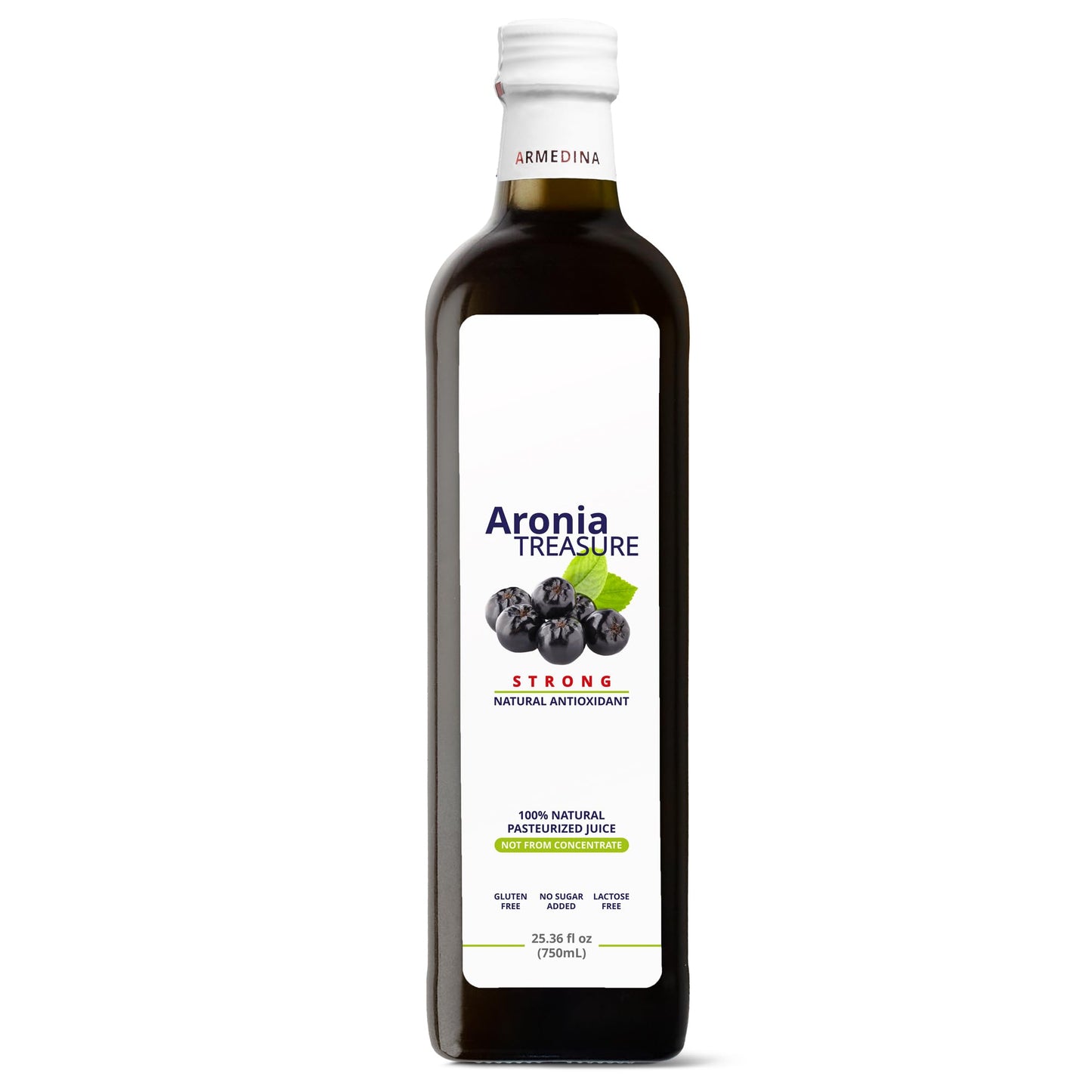 [Aronia Treasure] 100% Aronia Berry Juice: Rich In Antioxidants, Gluten-Free, Vegan, Not From Concentrate, Made From Premium Aro