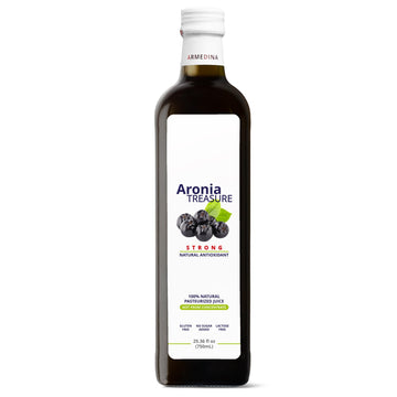 [Aronia Treasure] 100% Aronia Berry Juice: Rich In Antioxidants, Gluten-Free, Vegan, Not From Concentrate, Made From Premium Aro