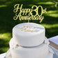 Auteby Happy 30th Anniversary Cake Topper, Gold Glitter, Model HL260, 30th Birthday/Wedding Decoration