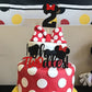 Oh Twodles Red Mouse Cake Topper Mouse Second 2nd Birthday Party Supplies Decorations for Baby Red Girl Bday