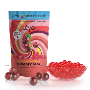 LEVO Gummy Mix - Sugar Free Tart Cherry - Makes 64 Gummies - 6.3 Ounce Pack