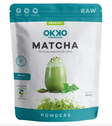 Matcha OKKO Super Foods, Molido Ultra Fino, T   Verde Org  nico En Polvo, Antioxidante, Ayuda A Reducir La Grasa Por Sus Propied
