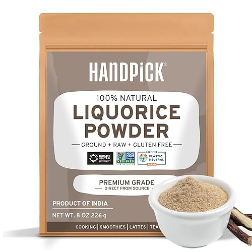 SPICE TRAIN Licorice Root Powder 226g | Non-GMO, Gluten-Free, 100% Raw Mulethi | Resealable Ziplock Pouch