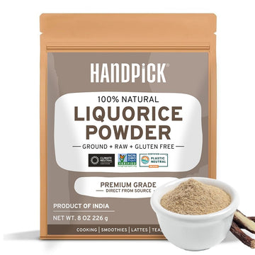SPICE TRAIN Licorice Root Powder 226g | Non-GMO, Gluten-Free, 100% Raw Mulethi | Resealable Ziplock Pouch
