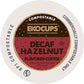 Ekocups Decaf Hazelnut Coffee Pods - Medium Roast  Swiss Water Process  Compostable  Plant-Based & Freshness-Sealed - French Press-Quality Brew - K-Cup Brewer Compatible - 80ct