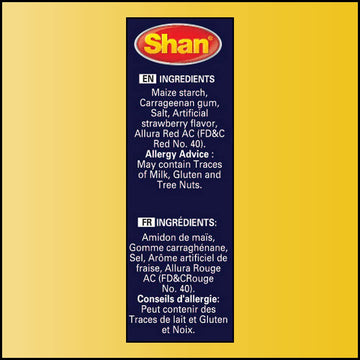 Shan Custard Powder Strawberry - Vegetarian Dessert Mix - 7 oz (200g) - Airtight Packaging