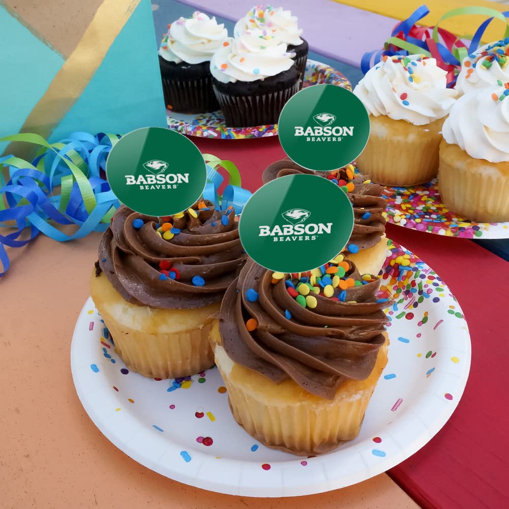 Babson College Primary Logo Cupcake Picks Toppers Decoration Set Of 6