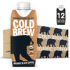 Wandering Bear Straight Black Organic Cold Brew Coffee On-The-Go, Iced Coffee, 11 Fl Oz, 12 Pack - Extra Strong, Smooth, Unsweet